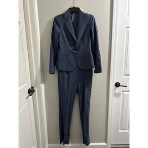 Theory Blue Classic Blazer Pant suit set
